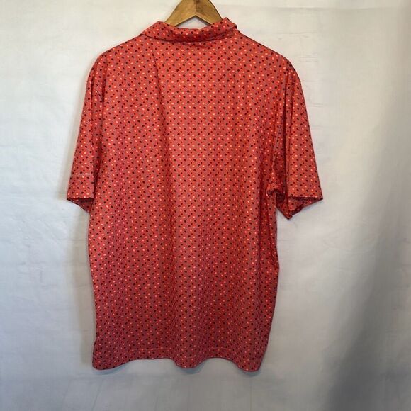 Nicklaus Mens Hot Corral Blue Patterned Golf Polo L Eco Choice Stay Dri - Picture 6 of 8